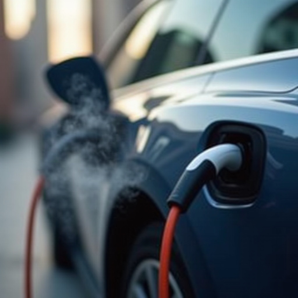 why is my tesla smoking while charging
