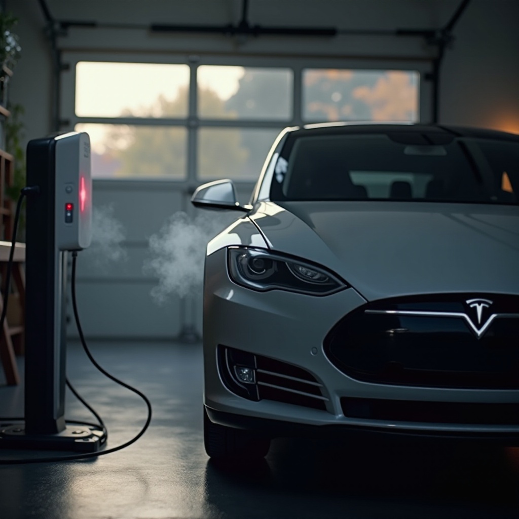 de ce face fum Tesla mea când se încarcă