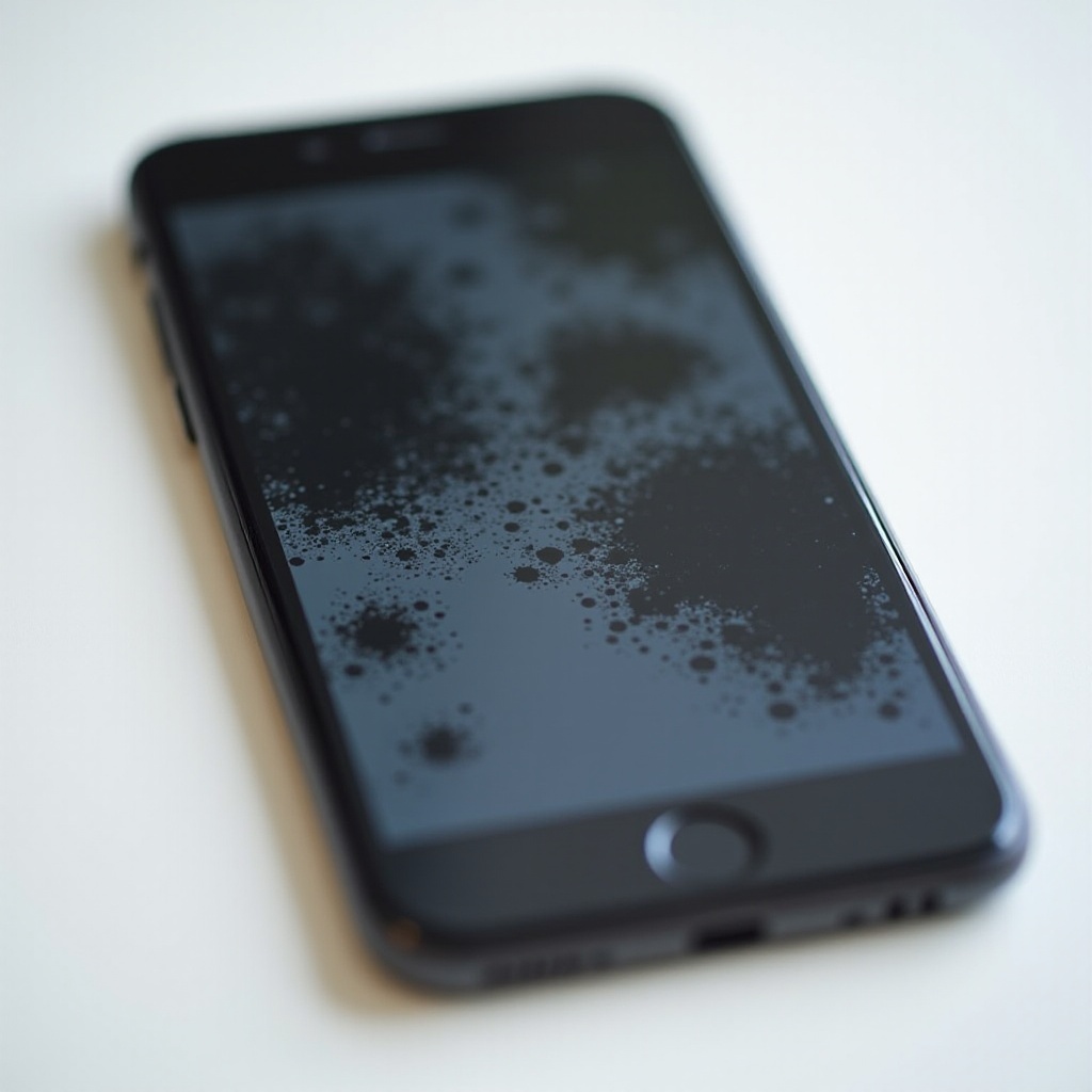 black splotches on phone screen