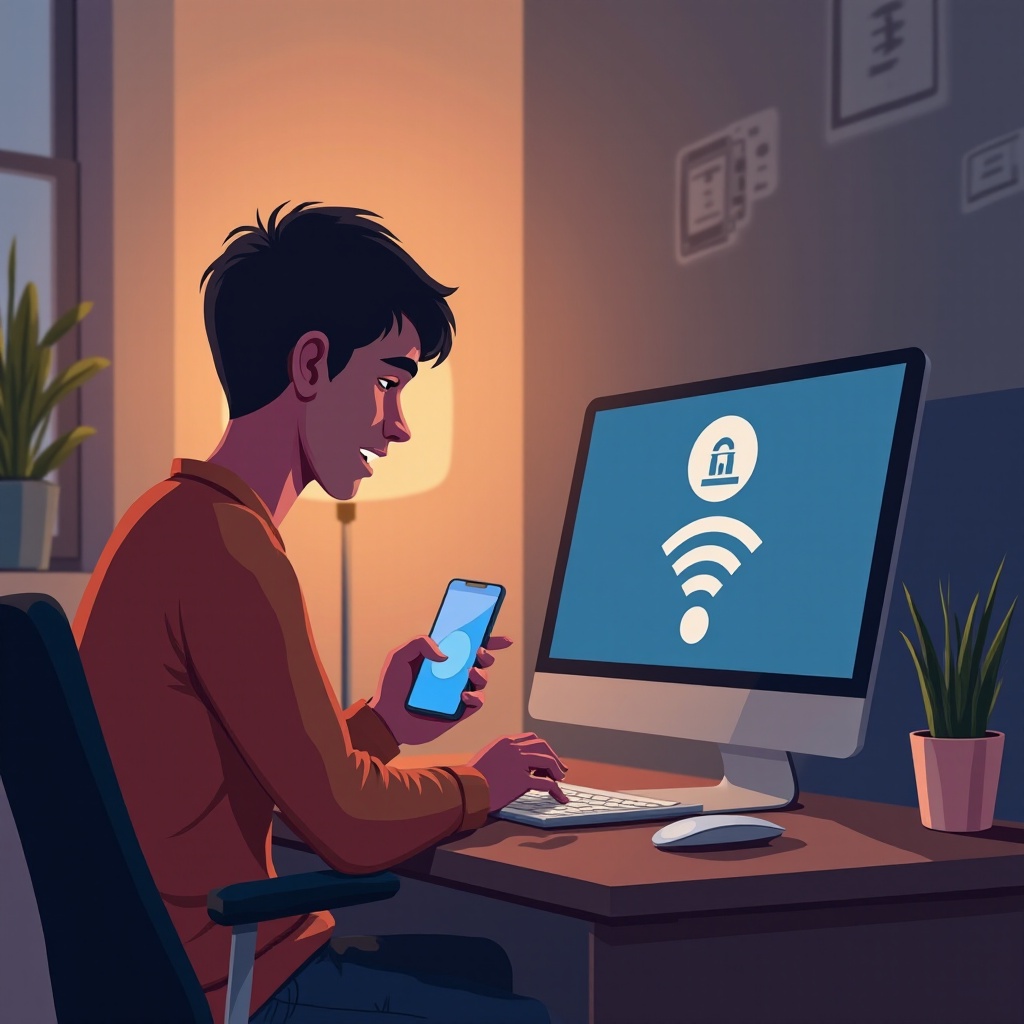 WiFi работи на компютъра, но не и на телефона