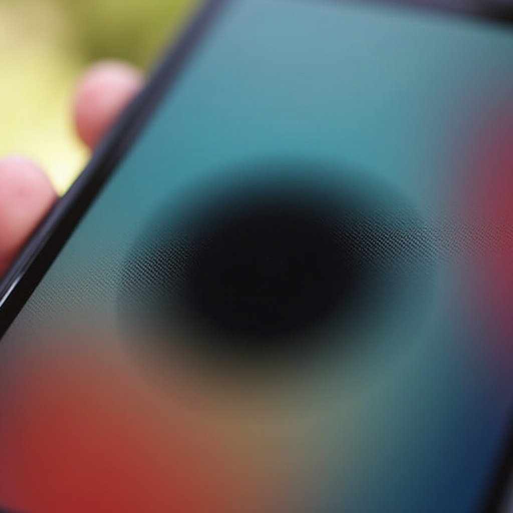 pete negre pe ecranul telefonului