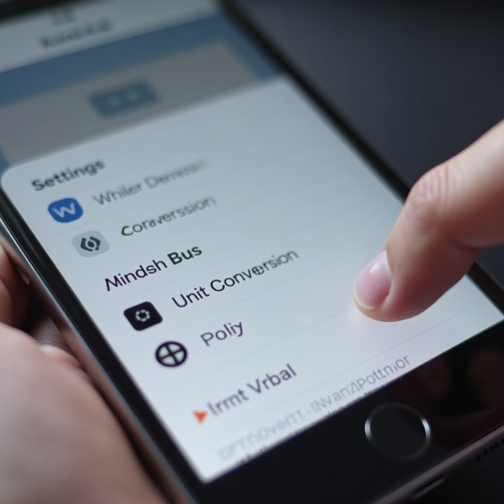 как изменить километры на мили на iPhone