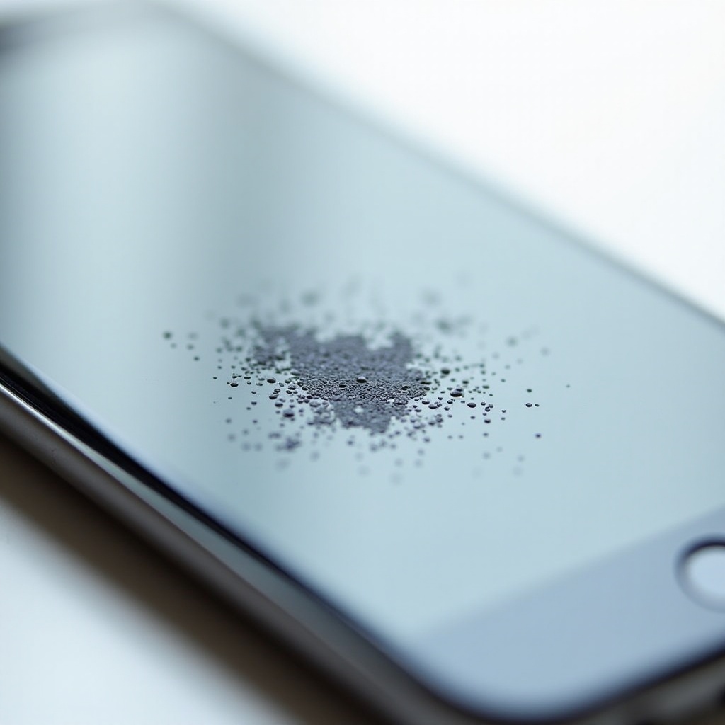 černé skvrny na obrazovce telefonu