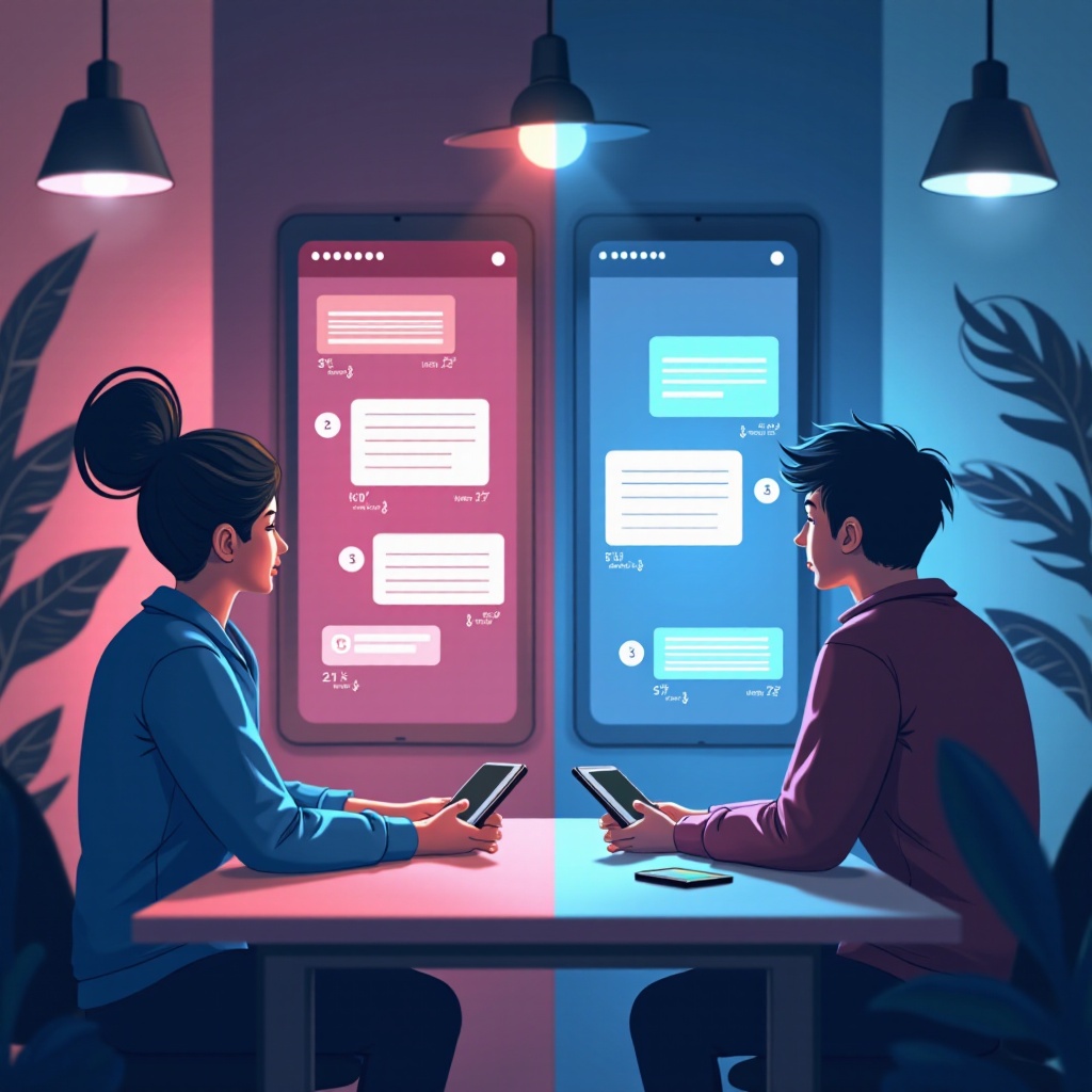 Каква е разликата между съобщенията и съобщаването на Android?