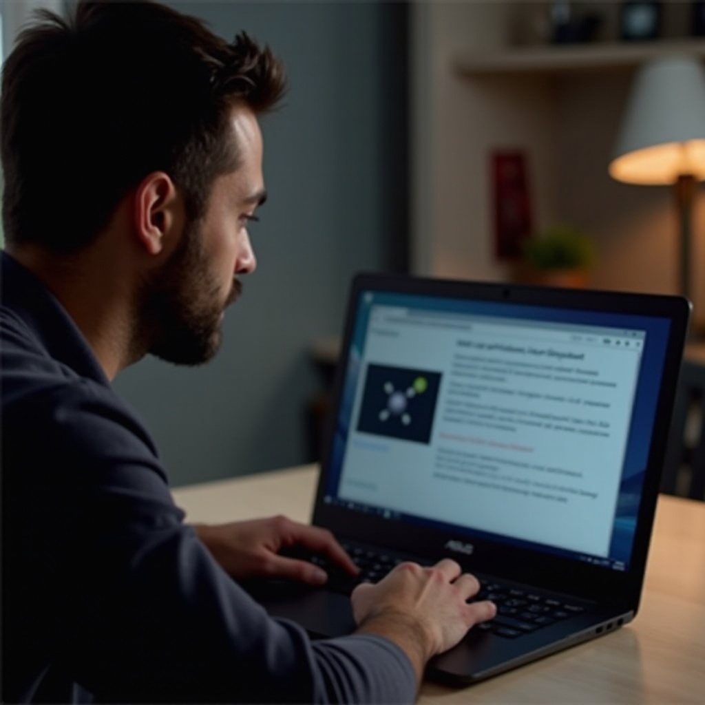 اختفاء المؤشر على لابتوب Asus
