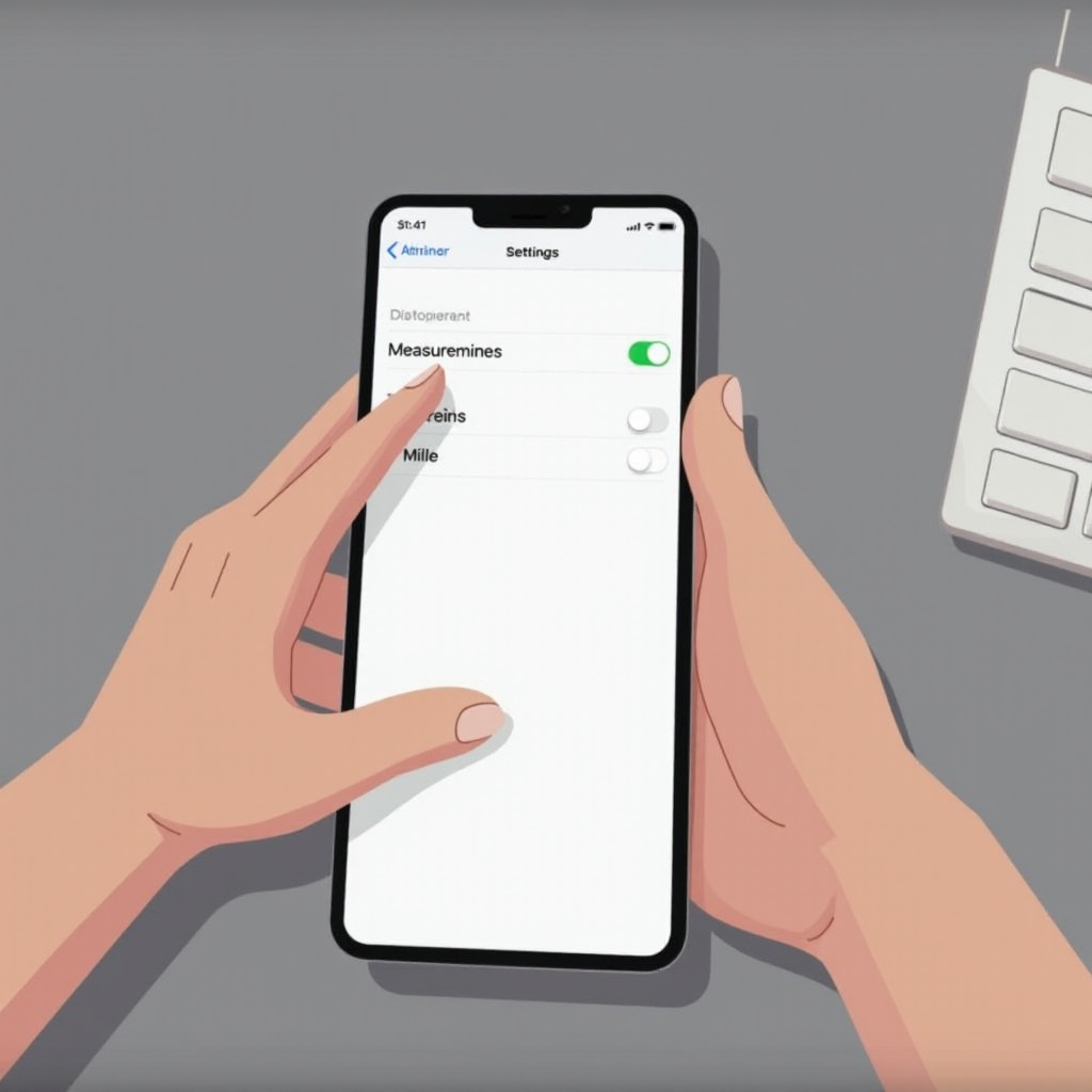 cum să schimbi de la km la mile pe iPhone