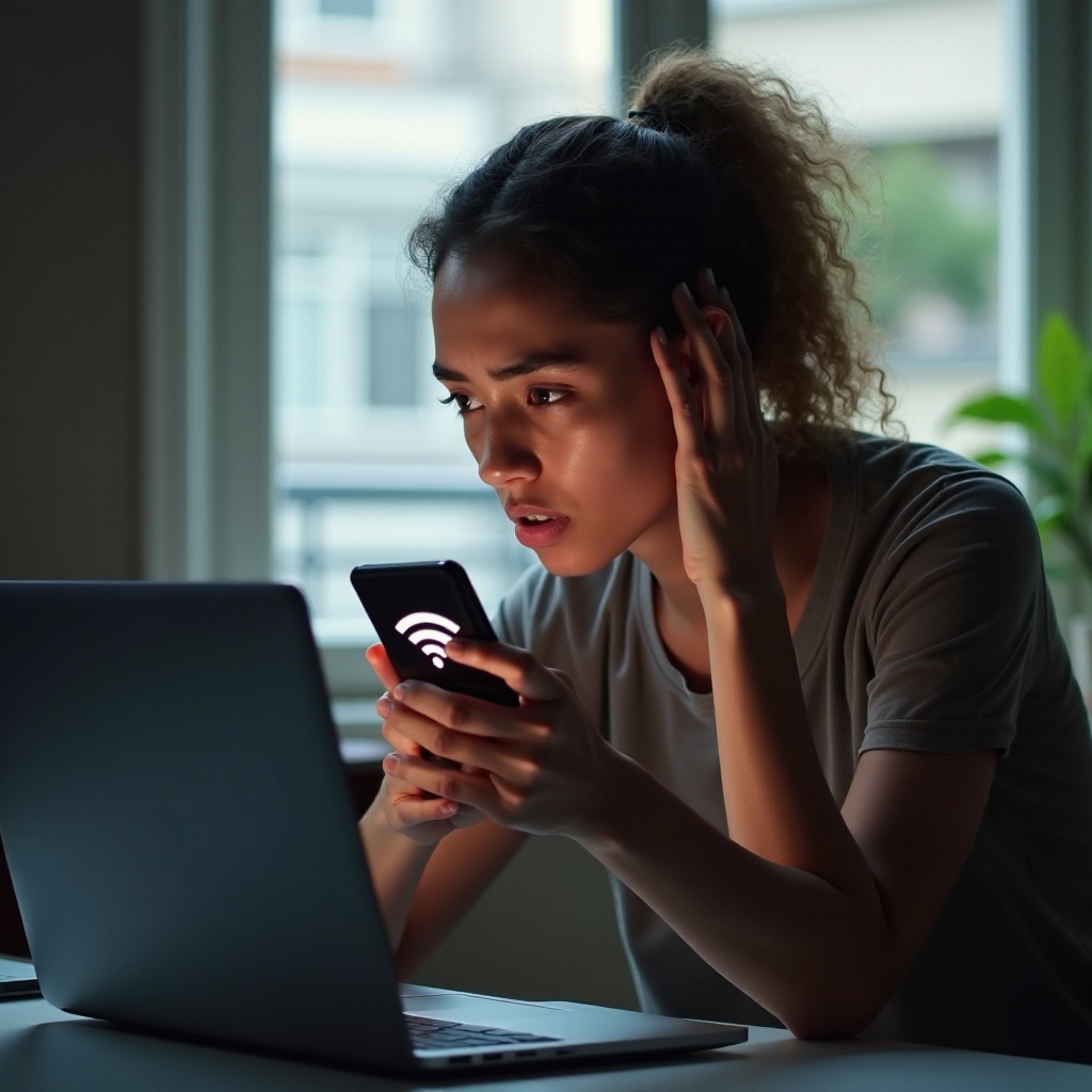 الواي فاي يعمل على الكمبيوتر ولكن ليس على الهاتف