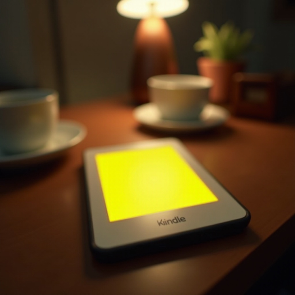 kindle paperwhite žlutá obrazovka