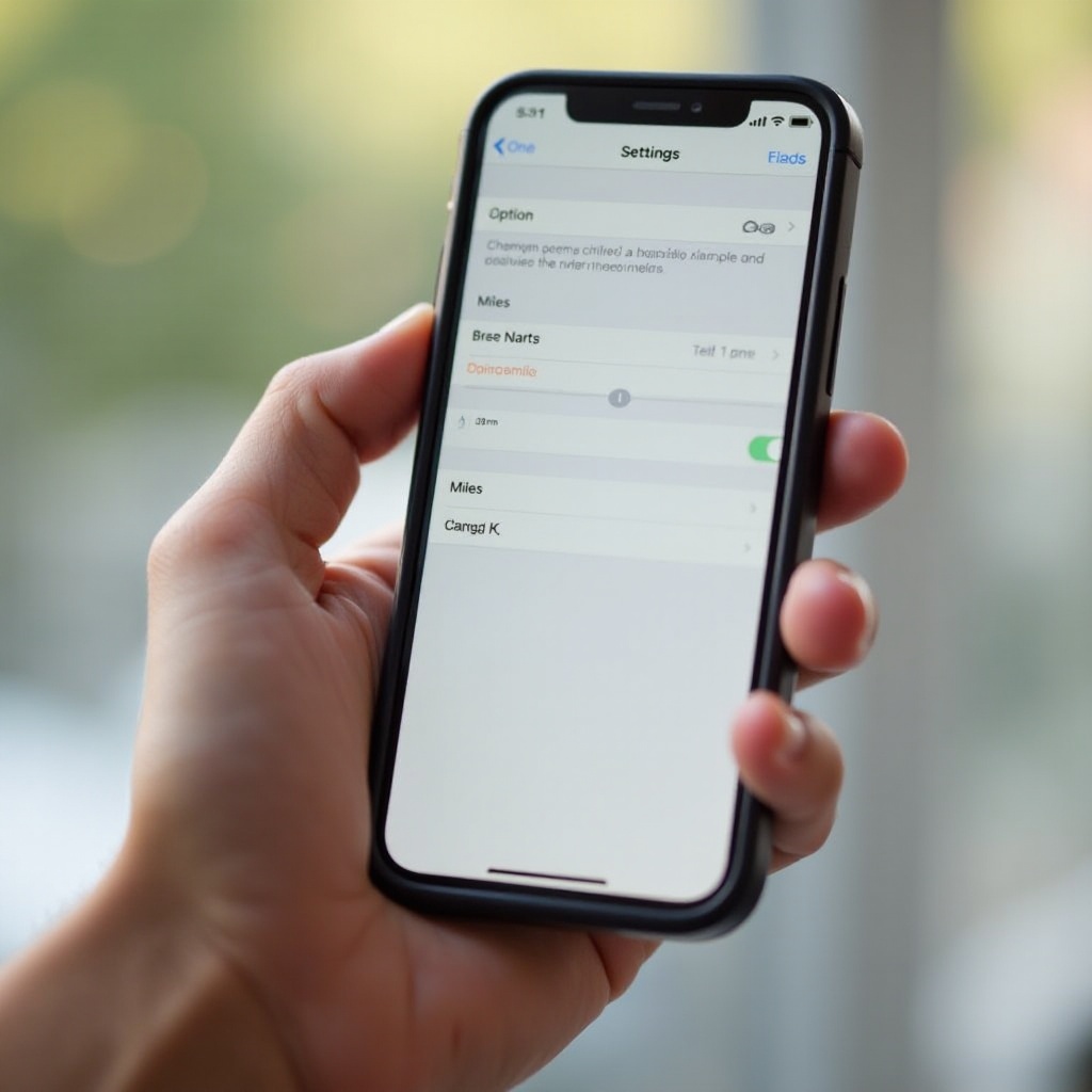 как да смените от километри на мили на iPhone