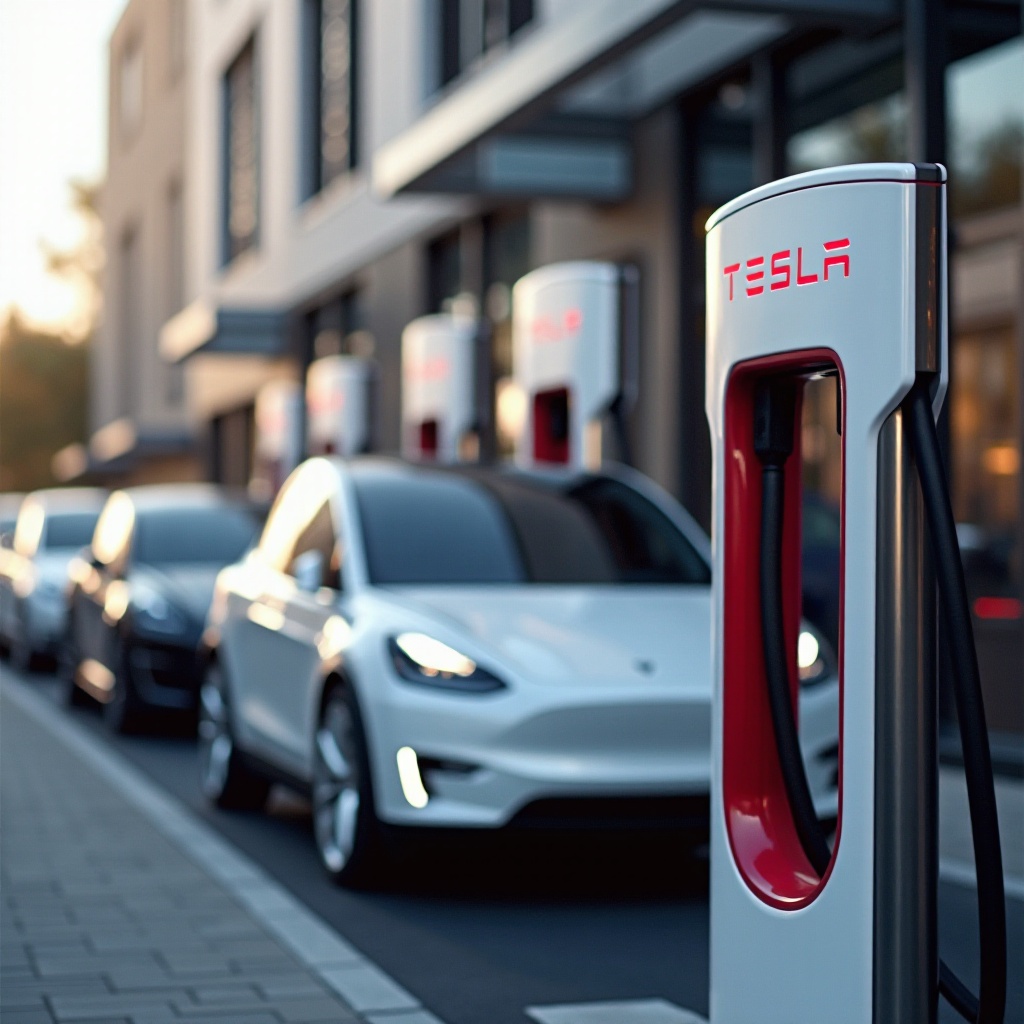 nasazení hardwaru Tesla Supercharger v4