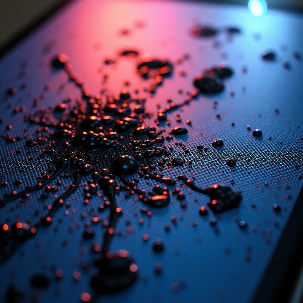 black splotches on phone screen